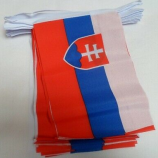 bandeira nacional de mini corda de poliéster decorativo eslováquia