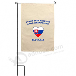 Hot selling custom Slovakia garden decorative flag with pole