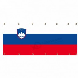 Cheap price screen printed Slovenia mesh flag