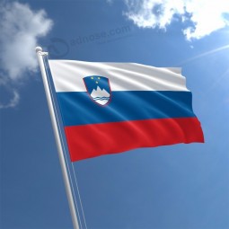 Bandeira nacional de 3 * 5ft da bandeira dos países com a bandeira de slovenia do pólo