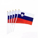 mini bandeira branca branca azul vermelha eslovénia mão sinal