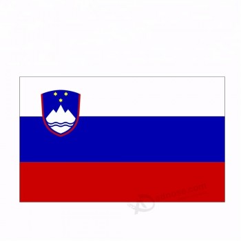 Bandeira da eslovénia bom material poliéster impressão direta da fábrica de costura vendendo bandeiras nacionais do mundo