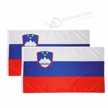 kundenspezifische weiße blaue rote Linie im Freien Slowenien-Flaggengewebe