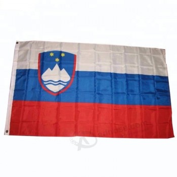 100% poliéster impreso 3 * 5 pies banderas de país de Eslovenia