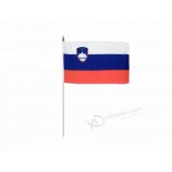 OEM hohe qualität mit günstigen preis slowenien hand flagge mini hand welle flagge