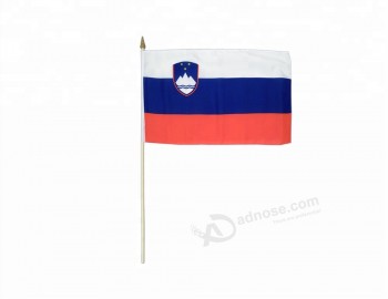 OEM de alta qualidade com preço barato bandeira de mão da eslovénia mini bandeira de onda de mão