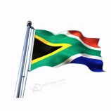 colorful cheap customized printed flying knitted polyester South Africa national flag
