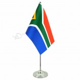 Bandeira da mesa da mesa de escritório personalizada impressão poliéster bandeira da tabela da áfrica do sul