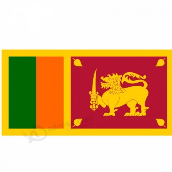 Bandeira 3 * 5 pés venda quente serigrafia serigrafia bandeira nacional do Sri Lanka