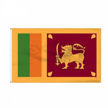 Alta calidad y barato 68D poliéster bandera nacional de Sri Lanka