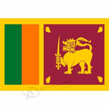 Venta caliente 3x5ft bandera de impresión digital grande poliéster bandera nacional de Sri Lanka