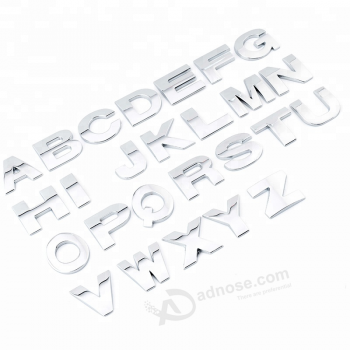 花式制造商装饰性3D汽车金属字母贴纸
