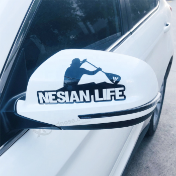 Calcomanías de espejo de ala de coche de vinilo con logotipo troquelado de encargo de venta caliente