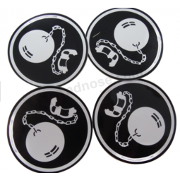 Printing self adhesive matte round black label sticker paper