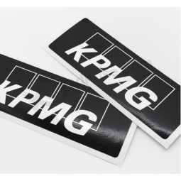 Customize good selling glossy synthetic paper name sticker
