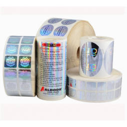 circle hologram security PET laser sticker for packing