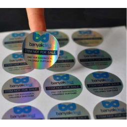 Self Adhesive Gloss Silver Warranty Label Hologram Stickers