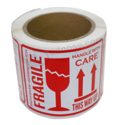cheap printed roll shipping packging fragile stickers