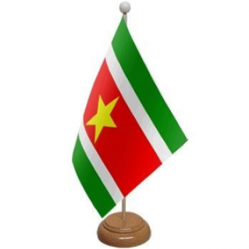Wooden base Suriname office table top Flag wholesale