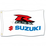 Suzuki Flags 3X5FT 100% Polyester,Canvas Head with Metal Grommet