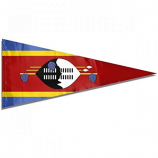 장식을위한 고품질 주문 삼각형 swaziland 깃발 천