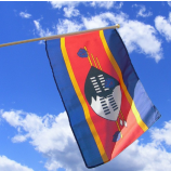 Promotional printing polyester Swaziland hand held flag