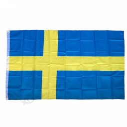 Best quality 3*5FT polyester Sweden flag with two eyelets