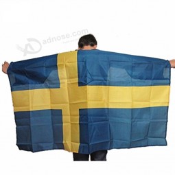 90*150cm Sweden Body Swedish Cape Fan Flags with your logo