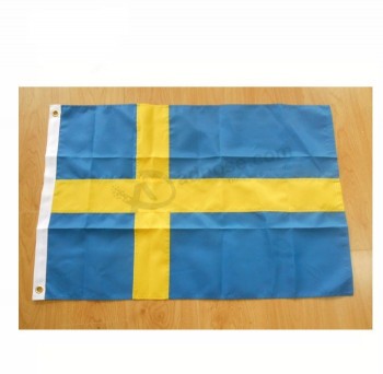 Sweden embroidery flag 210d Nylon Polyester