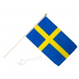 Wholesale World Cup 14*21cm Waving Sweden Hand Held Flag