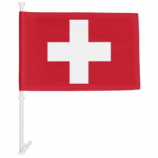 Knitted Polyester Mini Car Window Switzerland National Flag