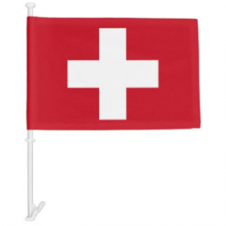 Knitted Polyester Mini Car Window Switzerland National Flag