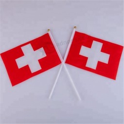 Polyester Switzerland hand Flag Swiss waving Flags