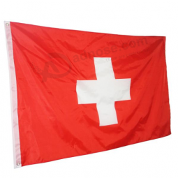 Silk screen printing 3x5ft polyester Switzerland national flag