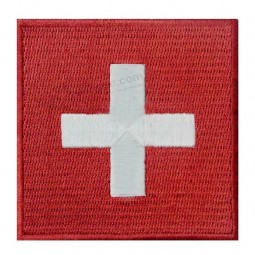 Switzerland Flag Embroidered CH Patch Swiss Iron On Sew On National Emblem