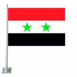 30x45 CM Double Sided Syria Small Car Window Flag With Flagpole