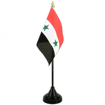 Syrian national table flag Syria country desk flag