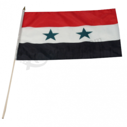 Fast Delivery Custom Polyester Mini Hand Syrian national Flag