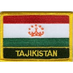 Tadzjikistan vlag moraal patch / internationaal geborduurd ijzer Op reis patches collectie door achterhout barnaby