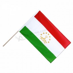 Sport cheering Tajikistan  polyester  fabric super long national flag