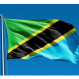 полиэстер 3x5ft с печатью национальный флаг Танзании