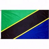 High Quality Polyester Fabric National Tanzania Flag