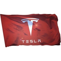 Tesla Flag Banner 3x5 ft Model S Car Model 3 Premium Car Racing Man Cave Sticker