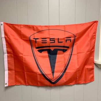 Manufacturers custom high-end tesla flag with cheap price