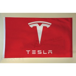 Тесла флаг высококачественная мята 3 'x 5' односторонняя с прокладками, модель S, родстер