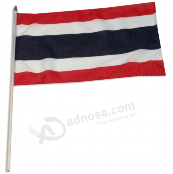 4 * 6-дюймовый тайский флаг руки палки Таиланда с полюсом