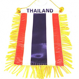 Polyester National car mirror hanging Thailand flag