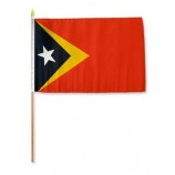 East Timor (Timor Leste) 12x18in Stick Flag