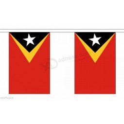 Timor-Leste (East Timor) Polyester Flag Bunting - 6m long with 20 Flags