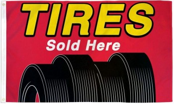 여기에서 판매되는 타이어 비즈니스 플래그 폴리 에스터 3 x 5 피트 자동차 판매점 신규